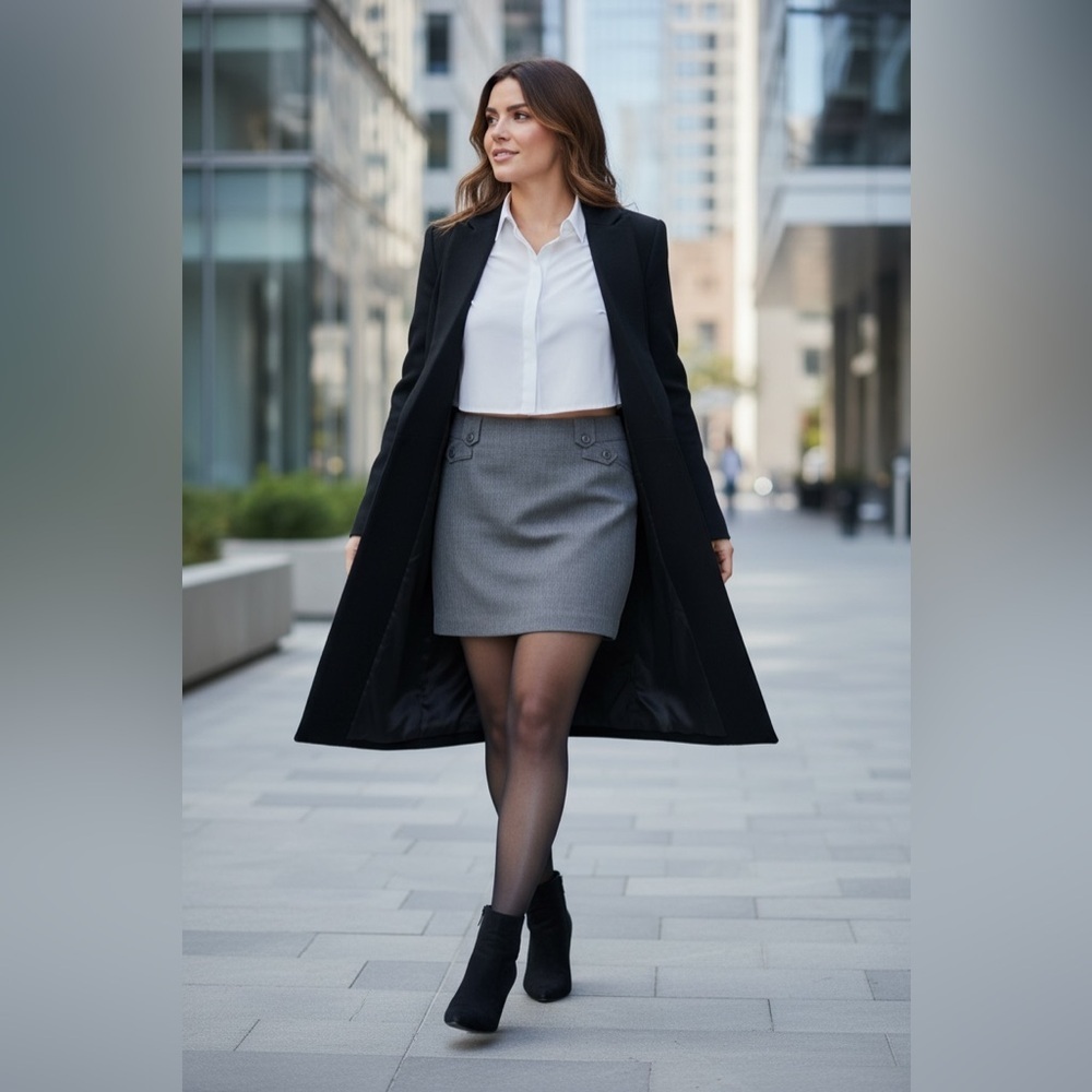 PrettyLittleThing Gray Mini Skirt